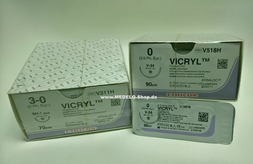 Nahtmaterial Ethicon Vicryl Plus violett VCP304G