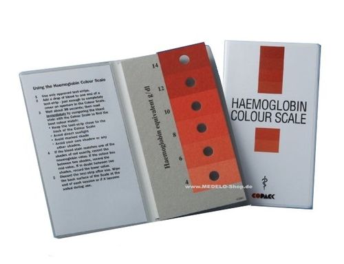 Hämoglobin Colour Scale 200 Stück-Pack